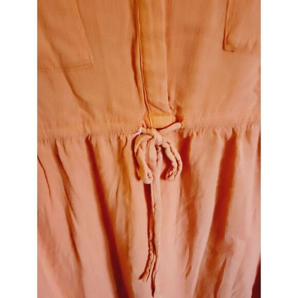 Torrid 1 Top‎ Womens Orange V-Neck Tank Sleeveless Blouse Pullover Solid Woven - Picture 3 of 6